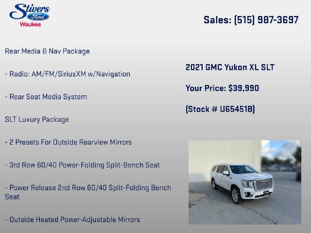 Used 2021 GMC Yukon XL SLT w/ SLT Premium Package AWD/4WD image 22