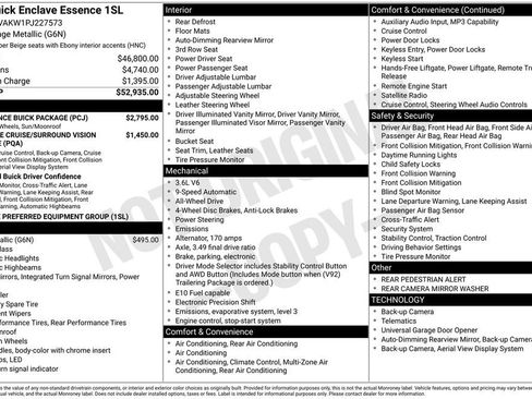 Certified 2023 Buick Enclave Essence w/ Experience Buick Package AWD/4WD image 30