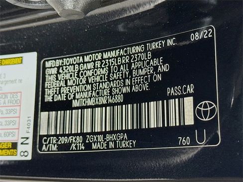 Certified 2022 Toyota C-HR XLE image 29