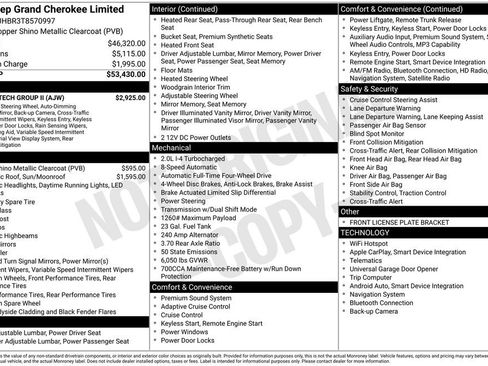 New 2026 Jeep Grand Cherokee Limited w/ Luxury Tech Group II AWD/4WD image 4