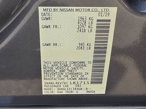 Used 2019 Nissan Altima 2.5 SL FWD image 33
