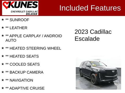 Used 2023 Cadillac Escalade Sport Platinum w/ LPO, ONYX Package AWD/4WD image 3