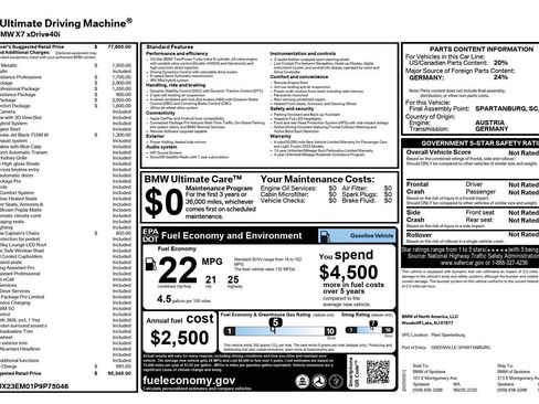 Used 2023 BMW X7 xDrive40i w/ Executive Package image 7
