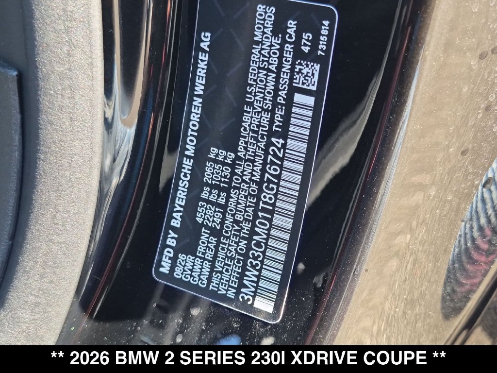 New 2026 BMW 230i xDrive Coupe w/ Premium Package AWD/4WD image 18