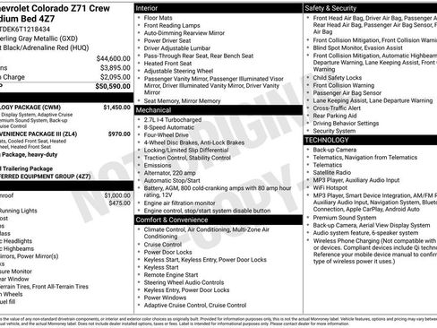 Used 2026 Chevrolet Colorado Z71 w/ Technology Package AWD/4WD image 42