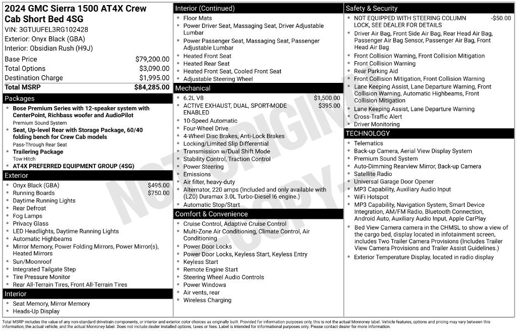 Used 2024 GMC Sierra 1500 AT4X AWD/4WD image 46