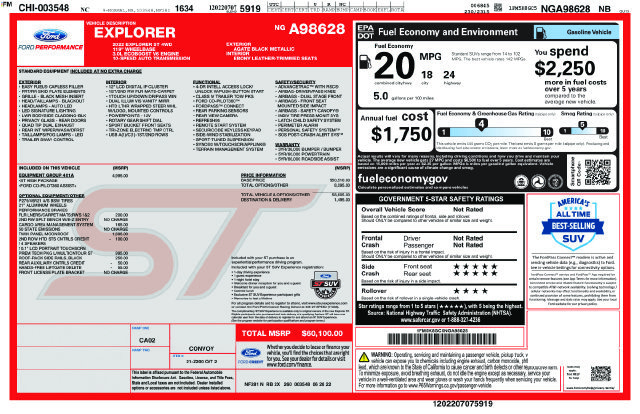 Used 2022 Ford Explorer ST w/ Equipment Group 401A AWD/4WD image 7