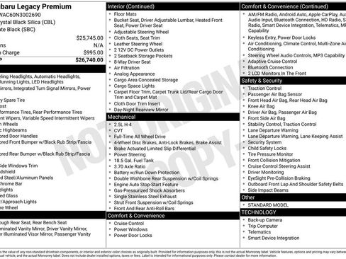 Used 2022 Subaru Legacy Premium image 39