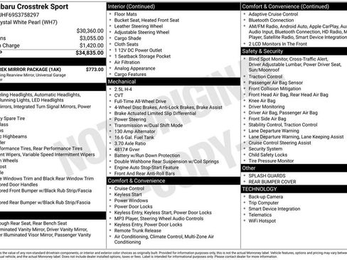 Certified 2025 Subaru Crosstrek 2.5i Sport w/ Crosstrek Mirror Package image 46