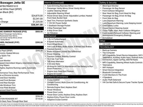 Used 2024 Volkswagen Jetta SE w/ Panoramic Sunroof Package FWD image 2