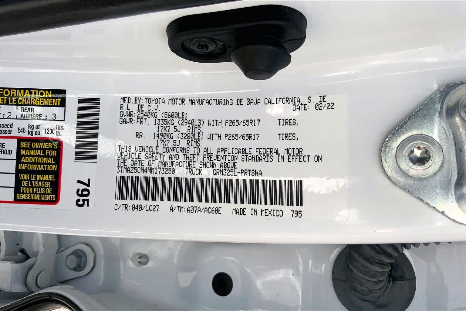 Used 2022 Toyota Tacoma TRD Sport w/ TRD Premium Sport Package RWD image 36