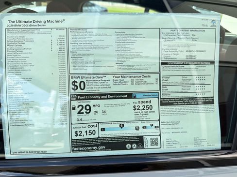 New 2026 BMW 330i xDrive Sedan w/ M Sport Package AWD/4WD image 36
