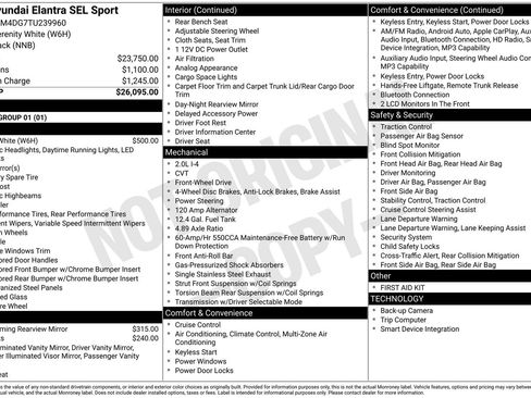 New 2026 Hyundai Elantra Sport FWD image 25