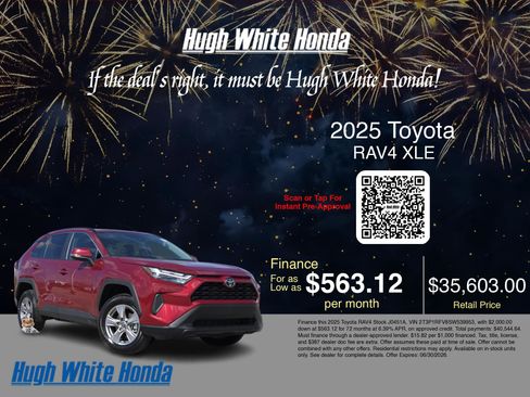 Used 2025 Toyota RAV4 XLE w/ Convenience Package AWD/4WD image 3