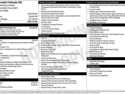 Used 2020 Hyundai Palisade SEL w/ Convenience Package FWD image 10