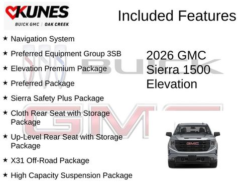 New 2026 GMC Sierra 1500 Elevation w/ Elevation Premium Package AWD/4WD image 2