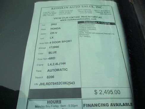 Used 2002 Honda CR-V LX image 14