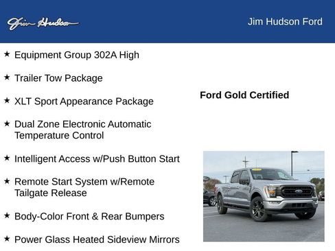 Certified 2022 Ford F150 XLT w/ Equipment Group 302A High image 12