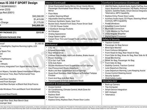 Used 2024 Lexus IS 350 F Sport w/ Accessory Package RWD image 32