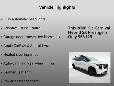 New 2026 Kia Carnival SX Prestige image 10