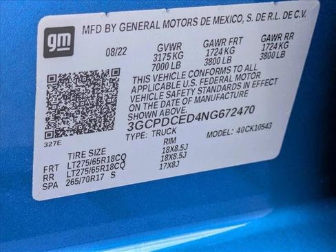 Used 2022 Chevrolet Silverado 1500 Custom Trail Boss AWD/4WD image 27