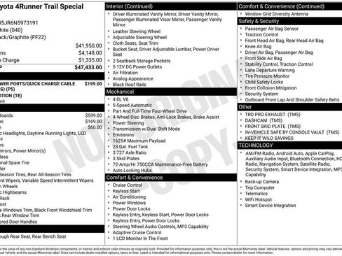 Used 2022 Toyota 4Runner Trail Special Edition AWD/4WD image 29