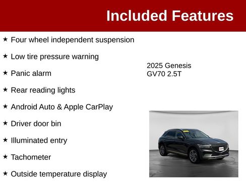 Used 2025 Genesis GV70 2.5T AWD/4WD image 4