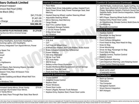 New 2026 Subaru Outback Limited w/ Premium/Limited Plus Package image 13