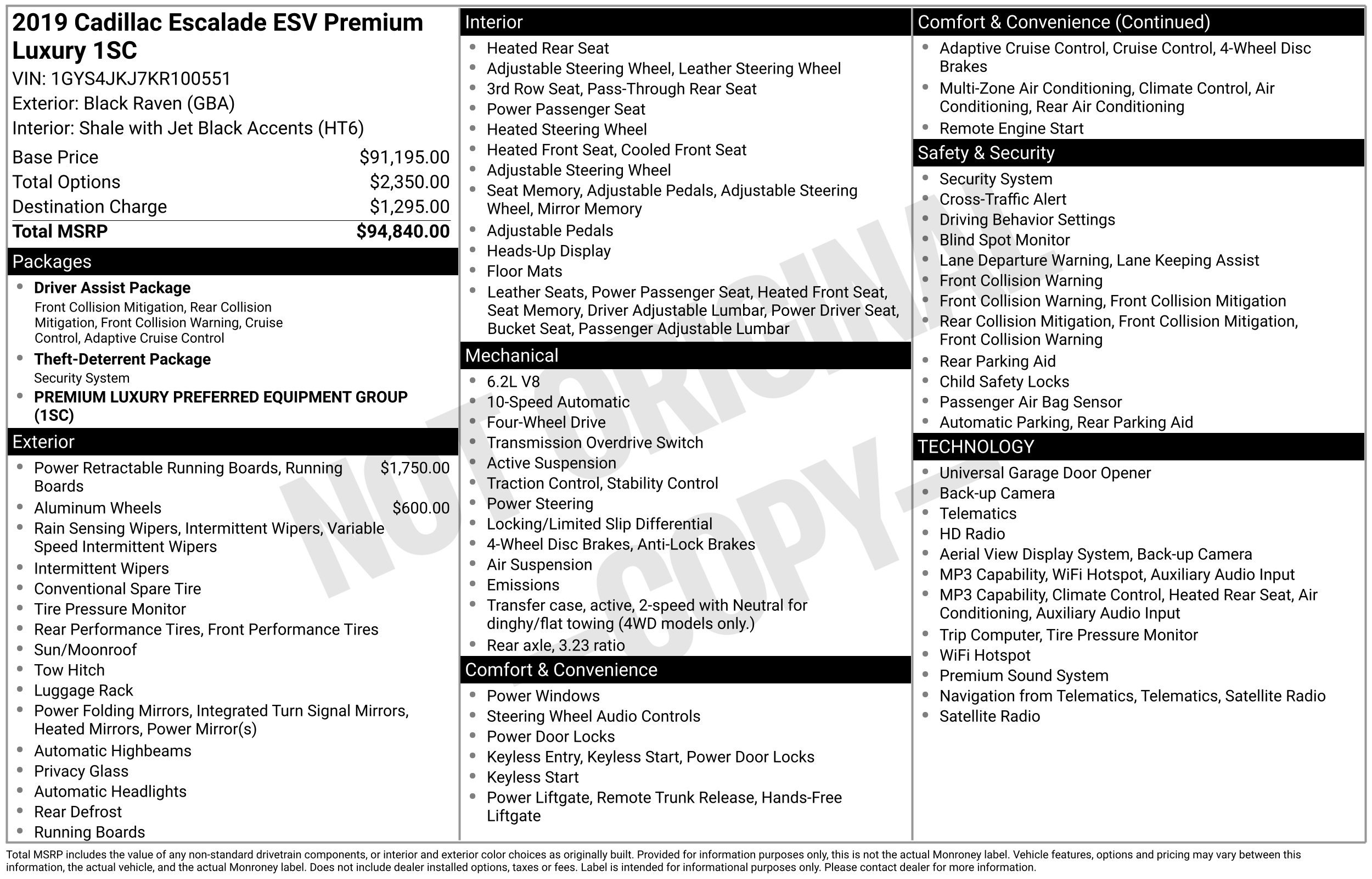 Used 2019 Cadillac Escalade ESV Premium Luxury AWD/4WD image 2