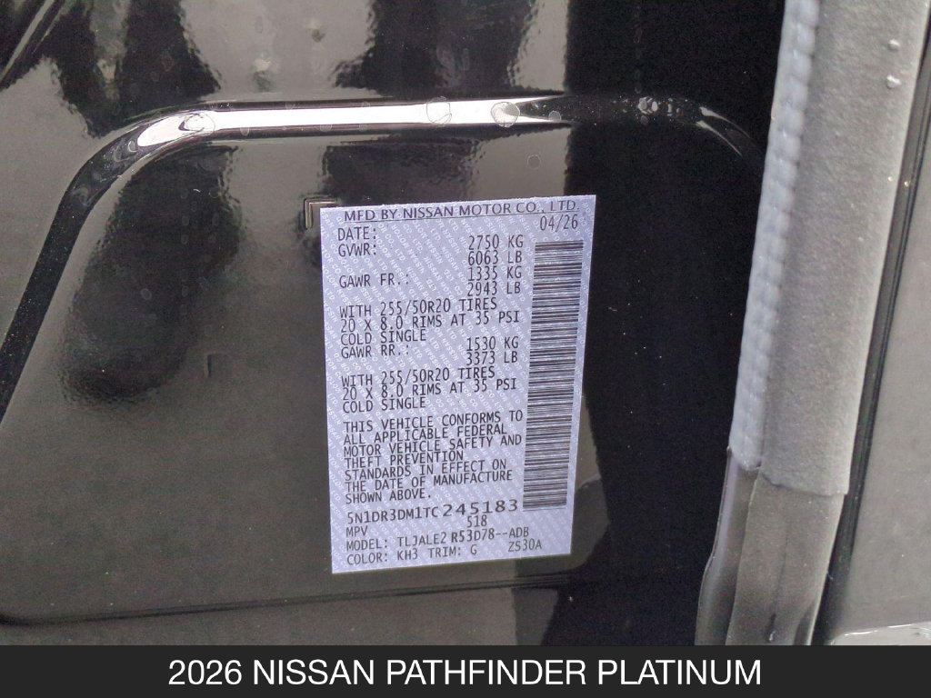 New 2026 Nissan Pathfinder Platinum w/ Cargo Package FWD image 27