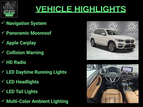 Used 2019 BMW X3 xDrive30i w/ Premium Package AWD/4WD image 3