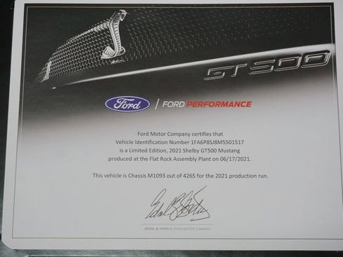Used 2021 Ford Mustang Shelby GT500 w/ Carbon Fiber Track Pack image 85