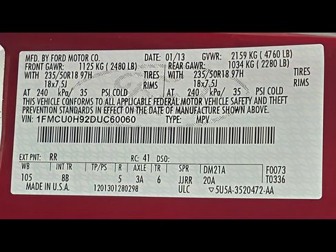 Used 2013 Ford Escape SEL w/ Class II Trailer Tow Pkg image 53