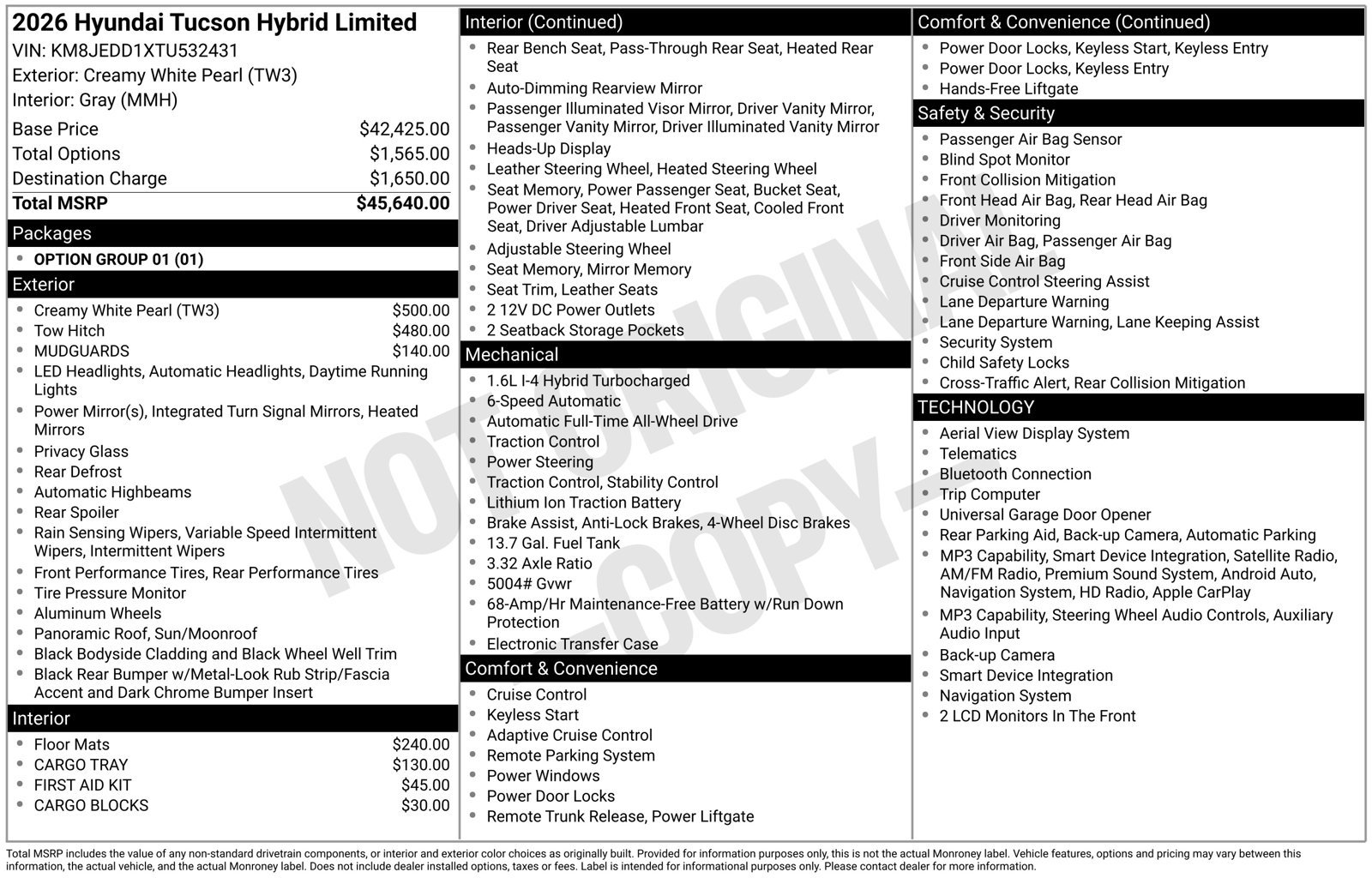 New 2026 Hyundai Tucson Limited AWD/4WD image 26