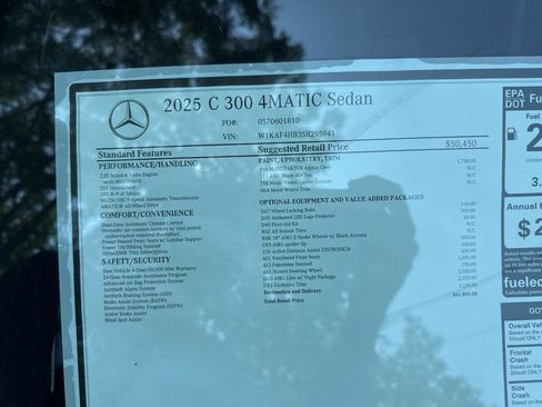 Certified 2025 Mercedes-Benz C 300 4MATIC Sedan image 10