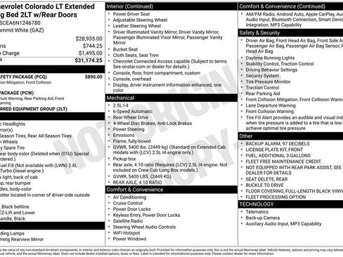 Used 2022 Chevrolet Colorado LT w/ Fleet Safety Package RWD image 16