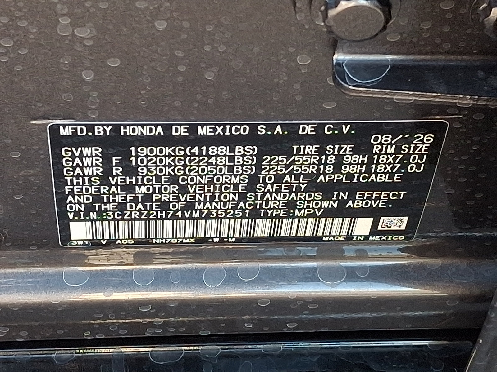 New 2027 Honda HR-V EX-L image 10