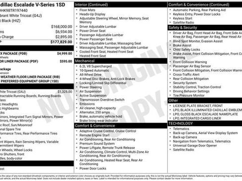 Certified 2026 Cadillac Escalade V w/ LPO, ONYX Package AWD/4WD image 38