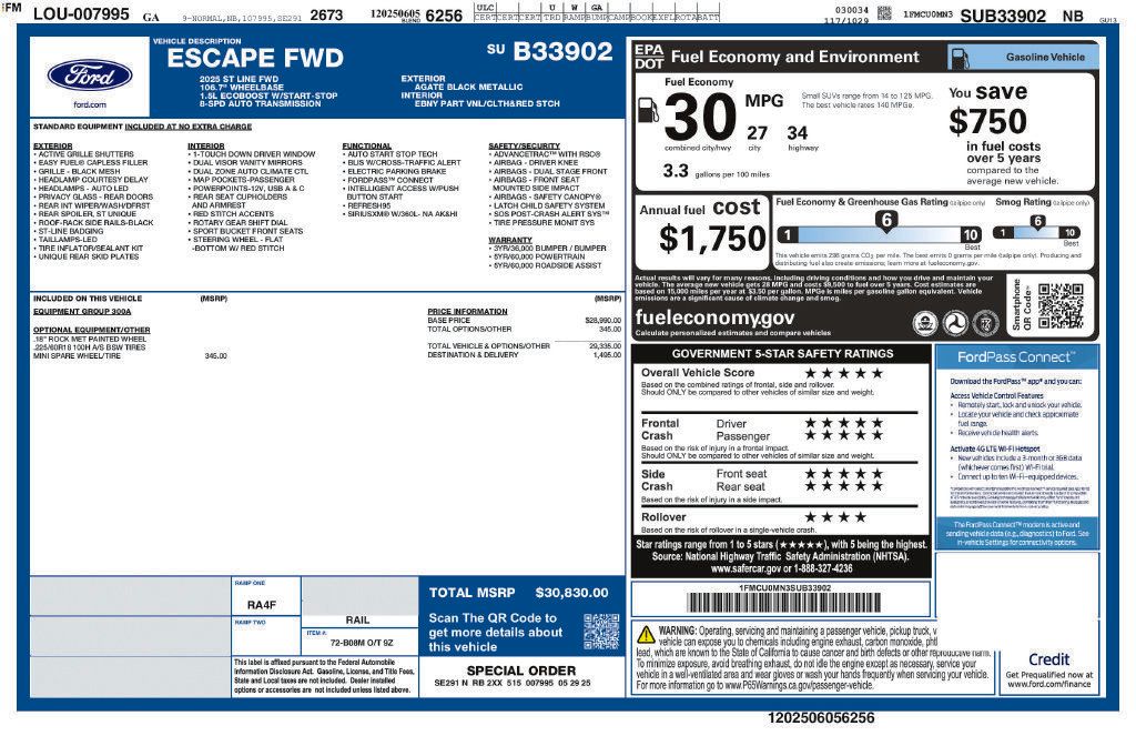 Used 2025 Ford Escape ST-Line FWD image 47