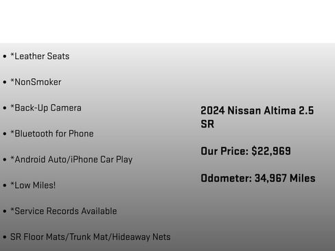 Used 2024 Nissan Altima 2.5 SR FWD image 6