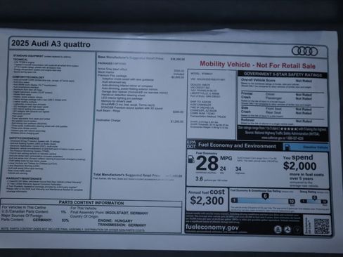 Used 2025 Audi A3 2.0T Premium Plus w/ Premium Plus Package image 10