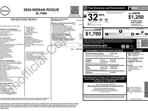 Used 2024 Nissan Rogue SL w/ SL Premium Package FWD image 51