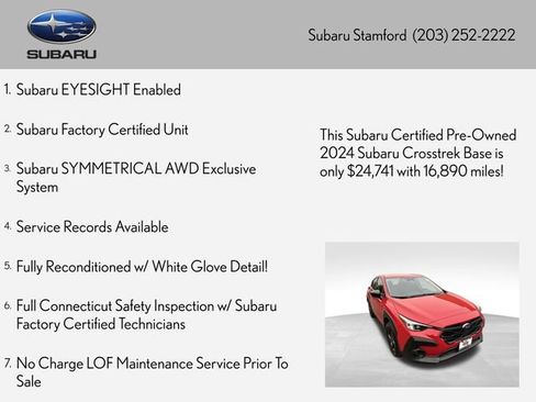 Certified 2024 Subaru Crosstrek 2.0i AWD/4WD image 2