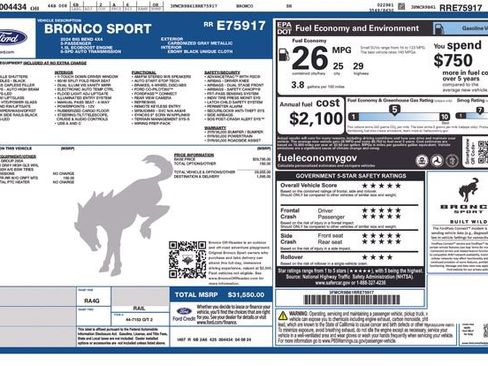 Used 2024 Ford Bronco Sport Big Bend AWD/4WD image 34