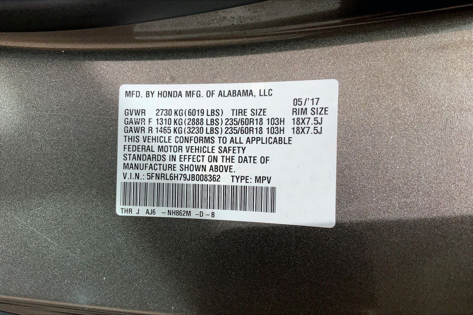 Used 2018 Honda Odyssey EX-L image 34