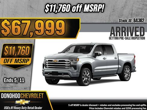 New 2026 Chevrolet Silverado 1500 High Country AWD/4WD image 1