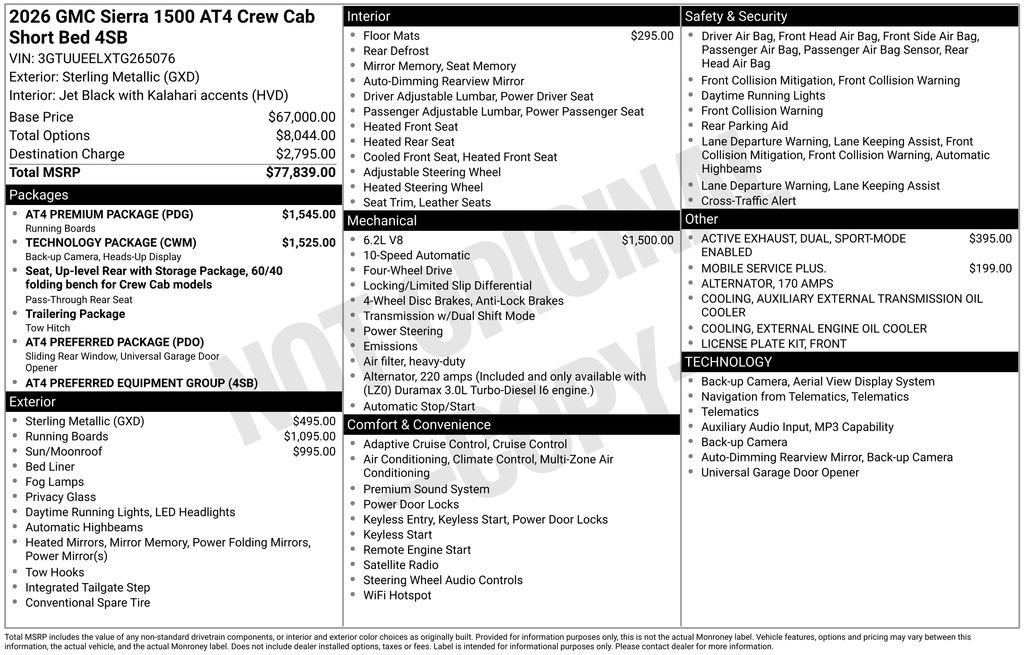 New 2026 GMC Sierra 1500 AT4 w/ AT4 Premium Package AWD/4WD image 23
