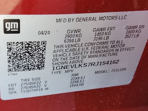 Certified 2024 Chevrolet Traverse RS w/ LPO, Floor Liner Package image 34