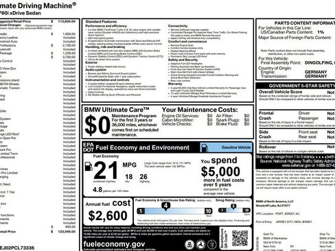 Used 2023 BMW 760i xDrive w/ Executive Package image 2