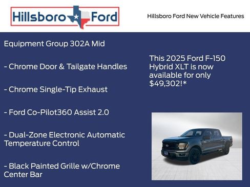 New 2025 Ford F150 XLT w/ Equipment Group 302A MID image 15